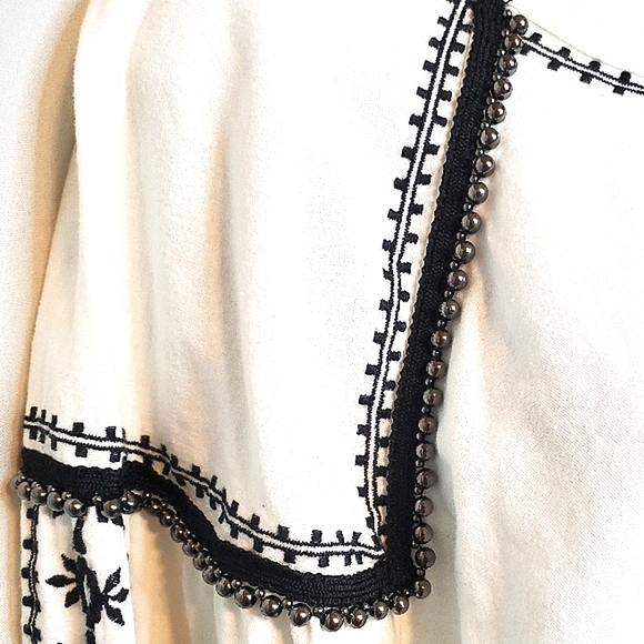 🌻 Boho beaded peasant Boho Festival Dream Top | Embroidered Hippie Vibes NWT🌞 - Picture 7 of 15